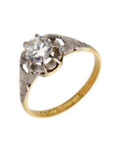 Pre-Owned Vintage 18ct Gold 0.65 Carat Diamond Solitaire Ring