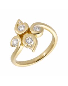 Pre-Owned 18ct Yellow Gold 0.50 Carat Fancy Diamond Dress Ring