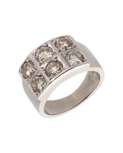 Pre-Owned 18ct White Gold 3.00 Carat Diamond 6 Stone Band Ring