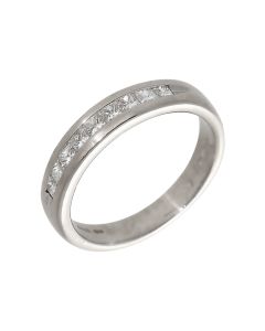 Pre-Owned Platinum 0.50ct Princess Cut Diamond Eternity Ring