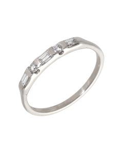 Pre-Owned 9ct White Gold Mixed Cut Diamond 5 Stone Eternity Ring
