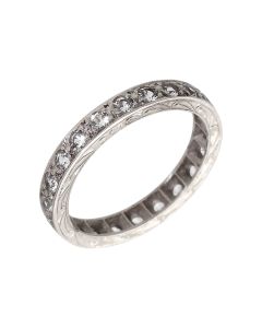 Pre-Owned 9ct White Gold Spinel Set Full Eternity Band Ring