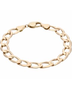 Pre-Owned 9ct Yellow Gold 8.3 Inch Curb Bracelet