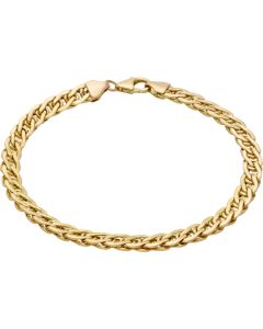 Pre-Owned 9ct Yellow Gold 7.5 Inch Hollow Fancy Link Bracelet