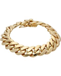 Pre-Owned 9ct Gold 8.5 Inch Heavy Cuban Curb Link Bracelet