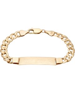 Pre-Owned 9ct Gold 7.5 Inch Identity Bar Curb Link Bracelet