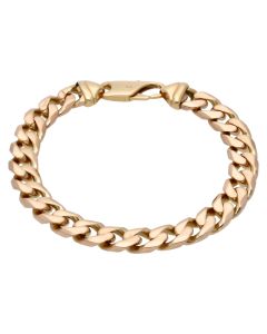 Pre-Owned 9ct Yellow Gold 8.25 Inch Heavy Curb Bracelet