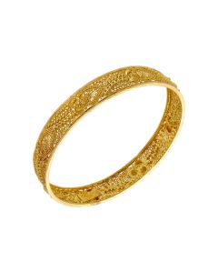Pre-Owned High Carat Fancy Patterned Push-On Bangle