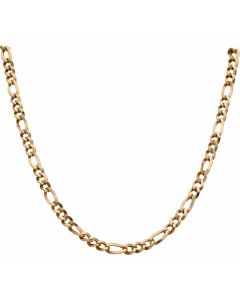 Pre-Owned 9ct Yellow Gold 22 Inch Hollow Figaro Chain Necklace