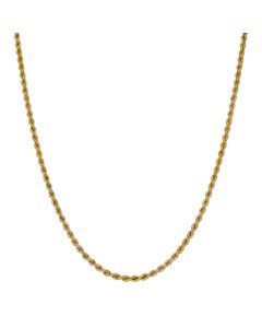 Pre-Owned 9ct Yellow Gold 24 Inch Hollow Rope Chain Necklace