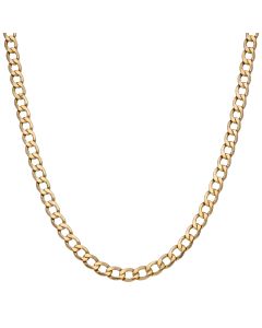 Pre-Owned 9ct Yellow Gold 22 Inch Hollow Curb Chain Necklace