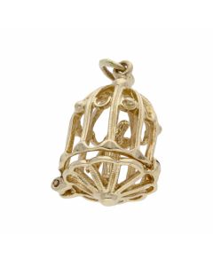 Pre-Owned 9ct Yellow Gold Opening Birdcage Charm