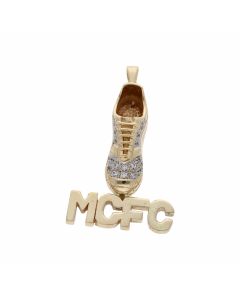 Pre-Owned 9ct Gold Cubic Zirconia Set MCFC Boot Pendant