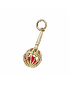 Pre-Owned 9ct Yellow Gold Rattle Charm