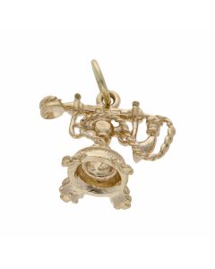 Pre-Owned 9ct Yellow Gold Vintage Telephone Charm