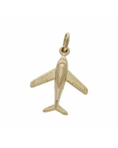 Pre-Owned 9ct Yellow Gold Hollow Aeroplane Charm