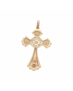Pre-Owned 9ct Yellow Gold Fancy Cross Pendant