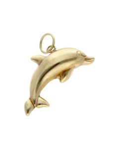 Pre-Owned 9ct Yellow Gold Hollow Dolphin Pendant