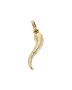 Pre-Owned 9ct Yellow Gold Hollow Horn Of Life Pendant