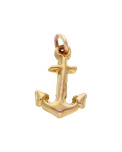 Pre-Owned 9ct Yellow Gold Hollow Anchor Charm