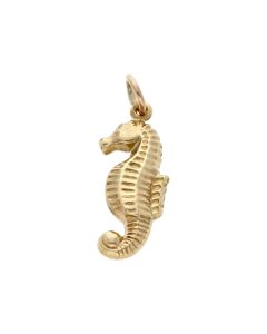 Pre-Owned 9ct Yellow Gold Hollow Seahorse Charm