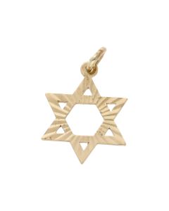 Pre-Owned 9ct Yellow Gold Lightweight Star Of David Pendant