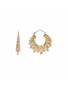 Pre-Owned 9ct Yellow Gold Traditional Style Creole Earrings
