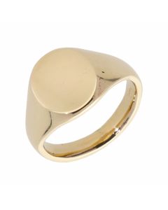 Pre-Owned 9ct Yellow Gold Polished Oval Signet Ring