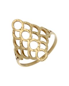 Pre-Owned 9ct Yellow Gold Filigree Dress Ring