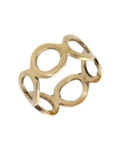 Pre-Owned 9ct Yellow Gold Circles Band Ring