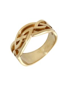 Pre-Owned 9ct Yellow Gold Celtic Design Dress Ring