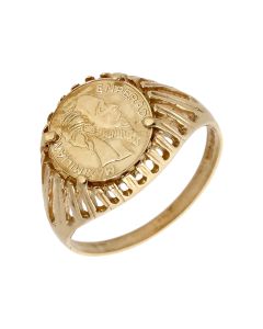 Pre-Owned 9ct Yellow Gold Coin Style Dress Ring