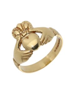 Pre-Owned 9ct Yellow Gold Claddagh Ring
