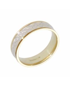 Pre-Owned 9ct Yellow & White Gold 5mm Wedding Band Ring