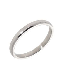 Pre-Owned 9ct White Gold 3mm Wedding Band Ring