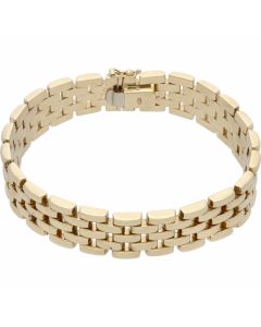 Pre-Owned 9ct Yellow Gold 7.5 Inch Brick Link Bracelet