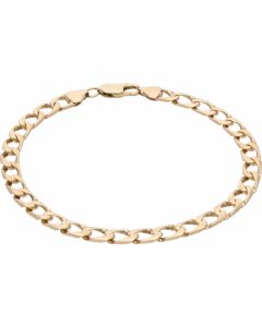 Pre-Owned 9ct Yellow Gold 8.6 Inch Curb Bracelet