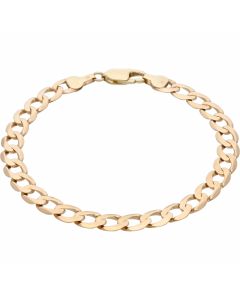 Pre-Owned 9ct Yellow Gold 8.7 Inch Curb Bracelet