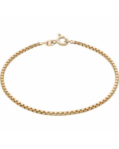 Pre-Owned 9ct Yellow Gold 7 Inch Box Link Bracelet