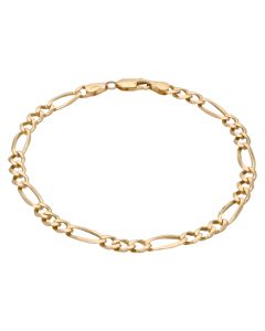 Pre-Owned 9ct Yellow Gold 8.75 Inch Figaro Bracelet