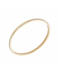Pre-Owned 9ct Yellow Gold Solid Push-On Bangle