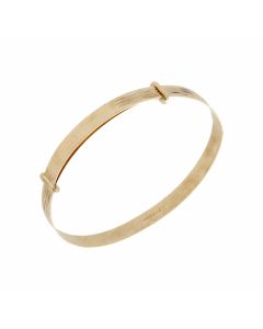 Pre-Owned 9ct Yellow Gold Patterned Expanding Bangle