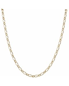 Pre-Owned 9ct Gold 22 Inch 1:1 Long & Short Link Chain Necklace