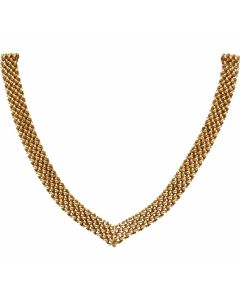 Pre-Owned 9ct Yellow Gold 16 Inch Fancy V Necklet