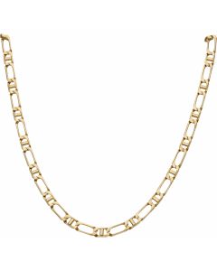 Pre-Owned 9ct Gold Anchor Link Figaro Style Chain Necklace