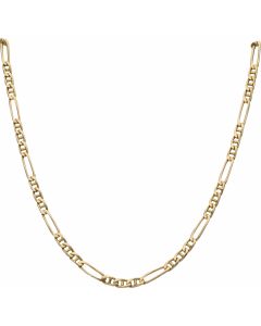Pre-Owned 9ct Gold 24 Inch Figaro & Anchor Style Chain Necklace