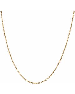 Pre-Owned 9ct Gold 16 Inch Diamond-Cut Belcher Chain Necklace