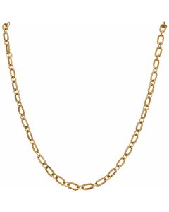 Pre-Owned 9ct Yellow Gold 24 Inch Oval Rope Link Chain Necklace