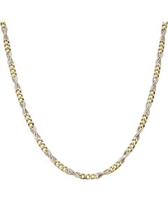Pre-Owned 9ct Yellow & White Gold Infinity & Curb Chain Necklace