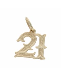Pre-Owned 9ct Yellow Gold Age 21 Charm Pendant